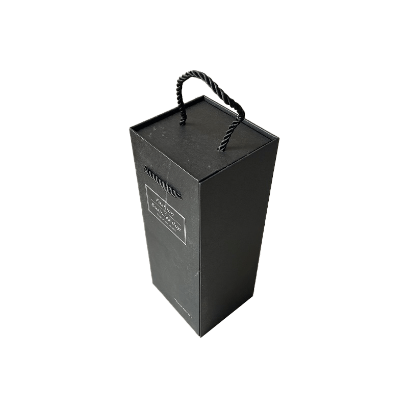 Cutii de vin cu logo personalizat de lux Cadou Cutie cadou din carton negru ambalaj cutii cadou sticle de vin