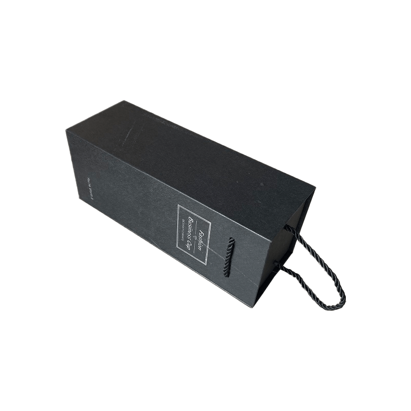 Cutii de vin cu logo personalizat de lux Cadou Cutie cadou din carton negru ambalaj cutii cadou sticle de vin