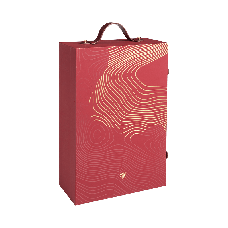 Cutie de vin din hârtie de lux cu logo personalizat de vânzare caldă, cutie de carton ondulat, set de vin, cutie cadou